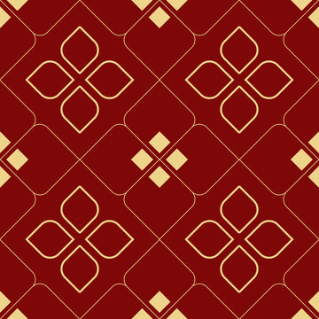 Abstract line thai geometric seamless pattern vector