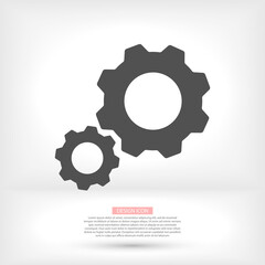 Settings isolated vector icon. Gear symbol. vector icon Gear tool or button for web application or UI. vector icon Trendy flat style