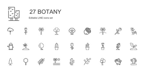 botany icons set