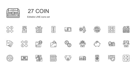 Fototapeta na wymiar coin icons set