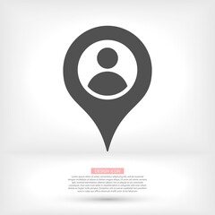 Pin Location Icon. Map Pointer Vector, Sign and Symbol for Design, Presentation, Website or Apps Elements.