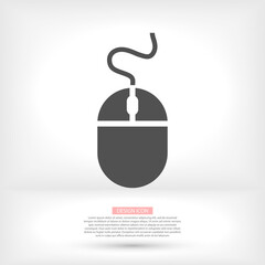Vector icon Computer mouse, design illustration Computer mouse. Flat Computer mouse. Design Computer mouse