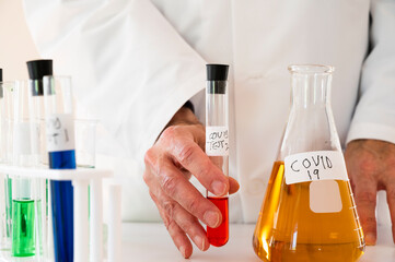 Covid-19 Reseracher working to develop vaccine.