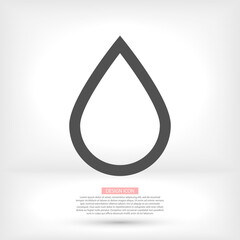 Water Icon. Rain Drop Vector Illustration, Aquatic Signage. Liquid Symbol for Design and Websites, Presentation or Mobile Application