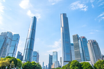 Fototapeta premium CBD scenery of Zhujiang New Town, Guangzhou, China