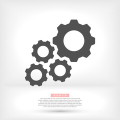 Settings isolated vector icon. Gear symbol. vector icon Gear tool or button for web application or UI. vector icon Trendy flat style