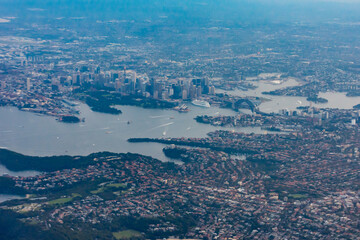 Aerial view of Sydney Harbour, Australia