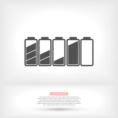 Simple battery vector icons for your needs. vector icons There are multiple bar battery vector icons with suitable colors