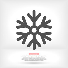 Snowflake vector Icon. Flat logo of snowflake isolated on white background vector Icon. New Year and winter symbol vector Icon. Vector