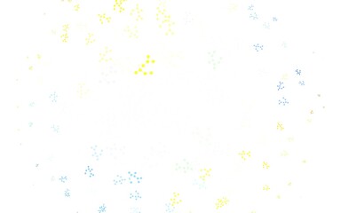 Light Blue, Yellow vector pattern with artificial intelligence network.