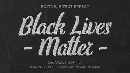 Black lives matter chalk premium editable text effect