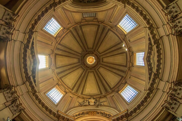 Rome, Italy - home of the Vatican and main center of Catholicism, Rome displays dozens of historical, wonderful churches. Here in particular the Santa Maria dei Miracoli basilica 
