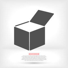 Box vector icon or logo in modern line style. vector icon High quality black outline pictogram for website design and mobile apps vector icon. Vector illustration on a background.