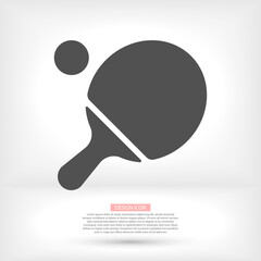 Ping pong icon in trendy flat style isolated on white background. Sport icon for your web design, logo, user interface. Vector illustration
