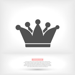 Crown Icon in trendy flat style isolated on grey background. Crown symbol for your web site design, logo, app, UI. Vector illustration