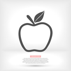Apple Icon Vector in trendy flat style isolated on grey background. Apple Icon page symbol for your web site design Apple Icon Vector logo, app, UI. Apple Icon Vector illustration