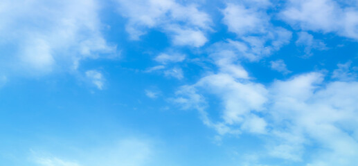 Naklejka na ściany i meble blue sky with beautiful natural white clouds 