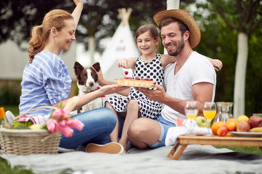 Celebration on a family picnic