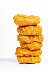 Chicken nuggets side view