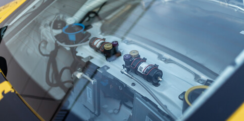 Car engine at Le Mans