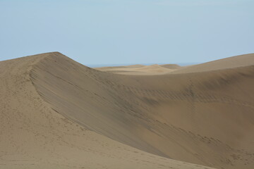 Fototapeta na wymiar sand dunes in gran canaria