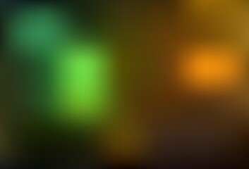 Dark Green, Yellow vector blurred shine abstract background.