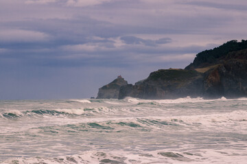 landscape in the coast in the north of spain