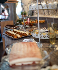 Dessert plates on a table