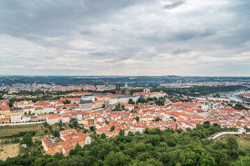 Obraz premium Prague city house roof view