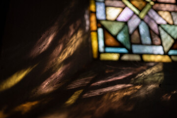 Light going threw stained glass
