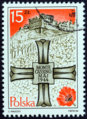 Monte Cassino Memorial Cross and Monastery (Poland 1984)