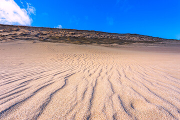 Sand textures at Grey Dunes, Dead Dunes at the Curonian Spit in Nida, Neringa, Lithuania