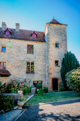 Naklejka premium Dans le village de Loubressac