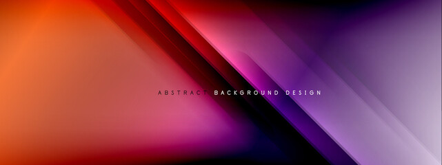 Motion concept neon shiny lines on liquid color gradients abstract backgrounds. Dynamic shadows and lights templates for text