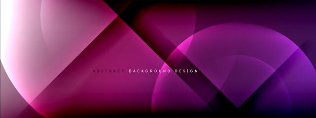 Fototapeta premium Vector abstract background - circle and cross on fluid gradient with shadows and light effects. Techno or business shiny design templates for text