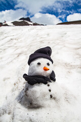 snowman on the snow