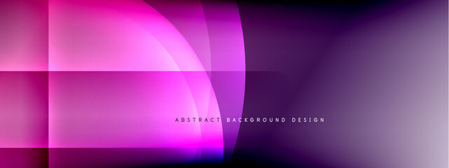 Vector abstract background - circle and cross on fluid gradient with shadows and light effects. Techno or business shiny design templates for text