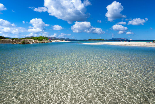 Crystal clear sea on the beach of Murta Maria, Olbia - Sardinia