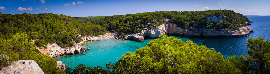 Obraz premium MINORCA-SEPTEMBER 21: Cala Mitjana,Minorca island on september 21,2018.
