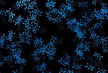Dark BLUE vector texture with artificial intelligence concept.