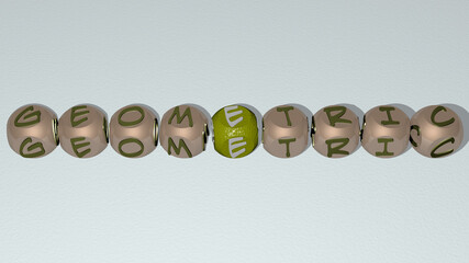 crosswords of geometric arranged by cubic letters on a mirror floor, concept meaning and presentation. background and illustration