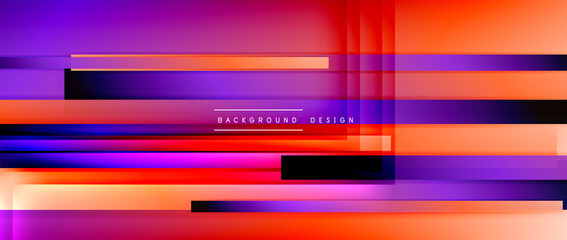 Fototapeta premium Dynamic lines on fluid color gradient. Trendy geometric abstract background for your text, logo or graphics