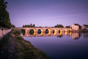 Fototapeta na wymiar Montrichard city in the Loire Valley