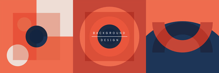 Neo memphis geometric pattern with circles, squares and lines. Pop art abstract background for covers, banners, flyers and posters and other templates