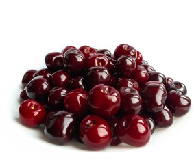 cherries on white background
