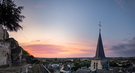 Church over the city of Montrichard Val de Cher