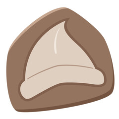 かわいいサメの歯の化石のイラスト_鮫の歯