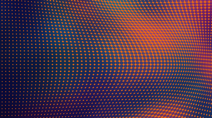 Naklejka premium Halftone wave color texture. Vector chaotic background