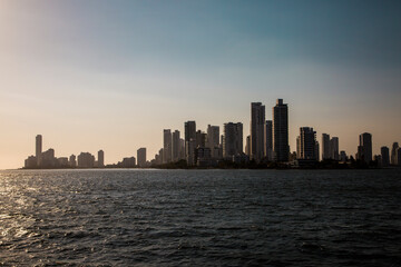 Naklejka premium Atardecer Cartagena. Colombia