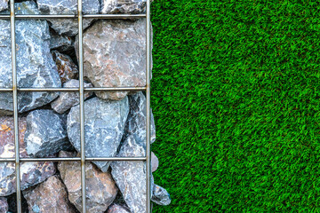 stone and grass wall